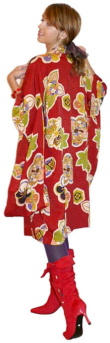 японская одежда: шелковое хаори, винтаж, 1030-е гг.