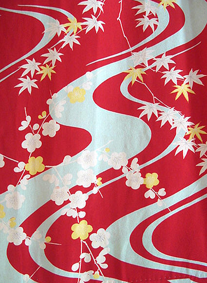 рисунок ткани японского кимоно