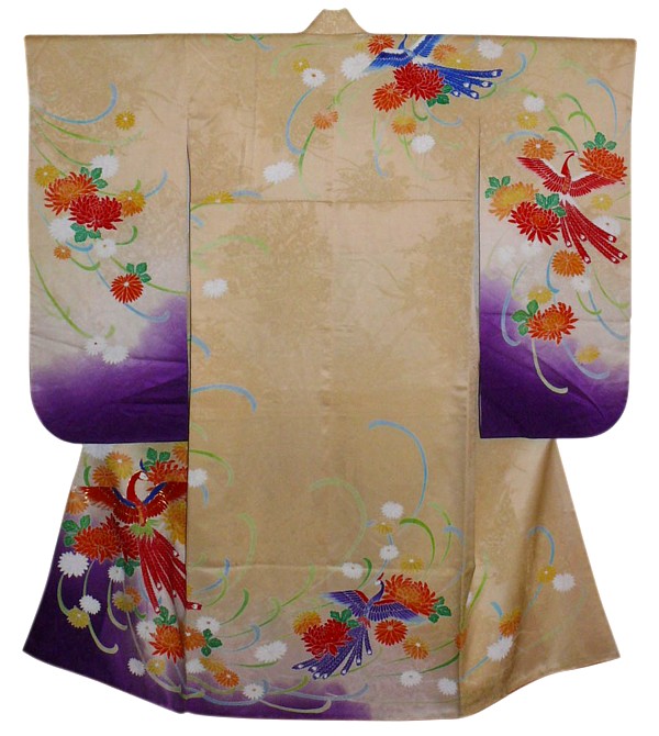 японское традиционное шелковое кимоно, 1930-е гг.
