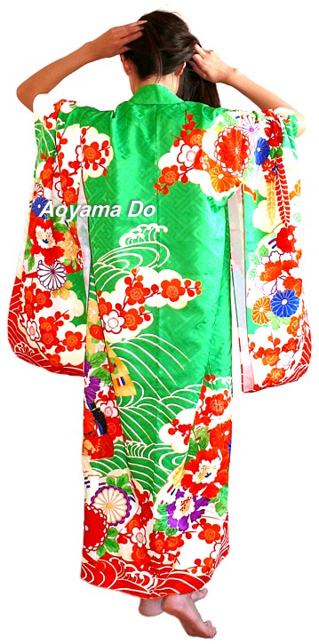 японское кимоно молодой девушки, винтаж