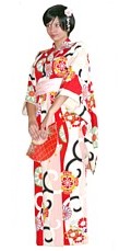 антикварное японское кимоно