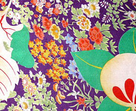 japanese silk kimono detail of fabric design