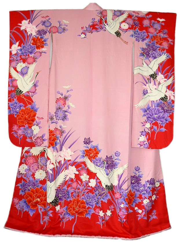 кимоно невесты, шелк, авторская роспись, 1980-е гг