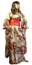 японское антикварное кимоно гейши, 1920-е гг.