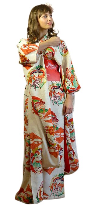 кимоно гейши, шелк, 1920-е гг.