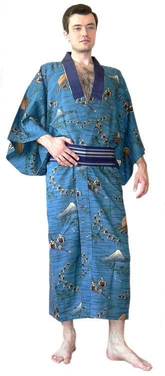 японское мужское традиционное  кимоно, винтаж