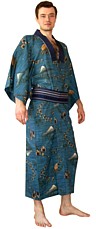 японское кимоно из тонкой шерсти