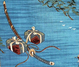 рисунок ткани японского мужского кимоно