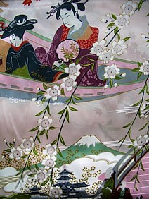 кимоно Эдогава, светло-розовое
