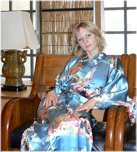 кимоно Эдогава, бирюзовое